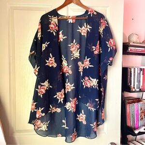 Live 4 Truth flowered kimono shawl